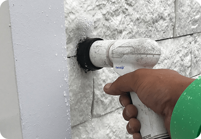 瓦屋根のゆがみ写真